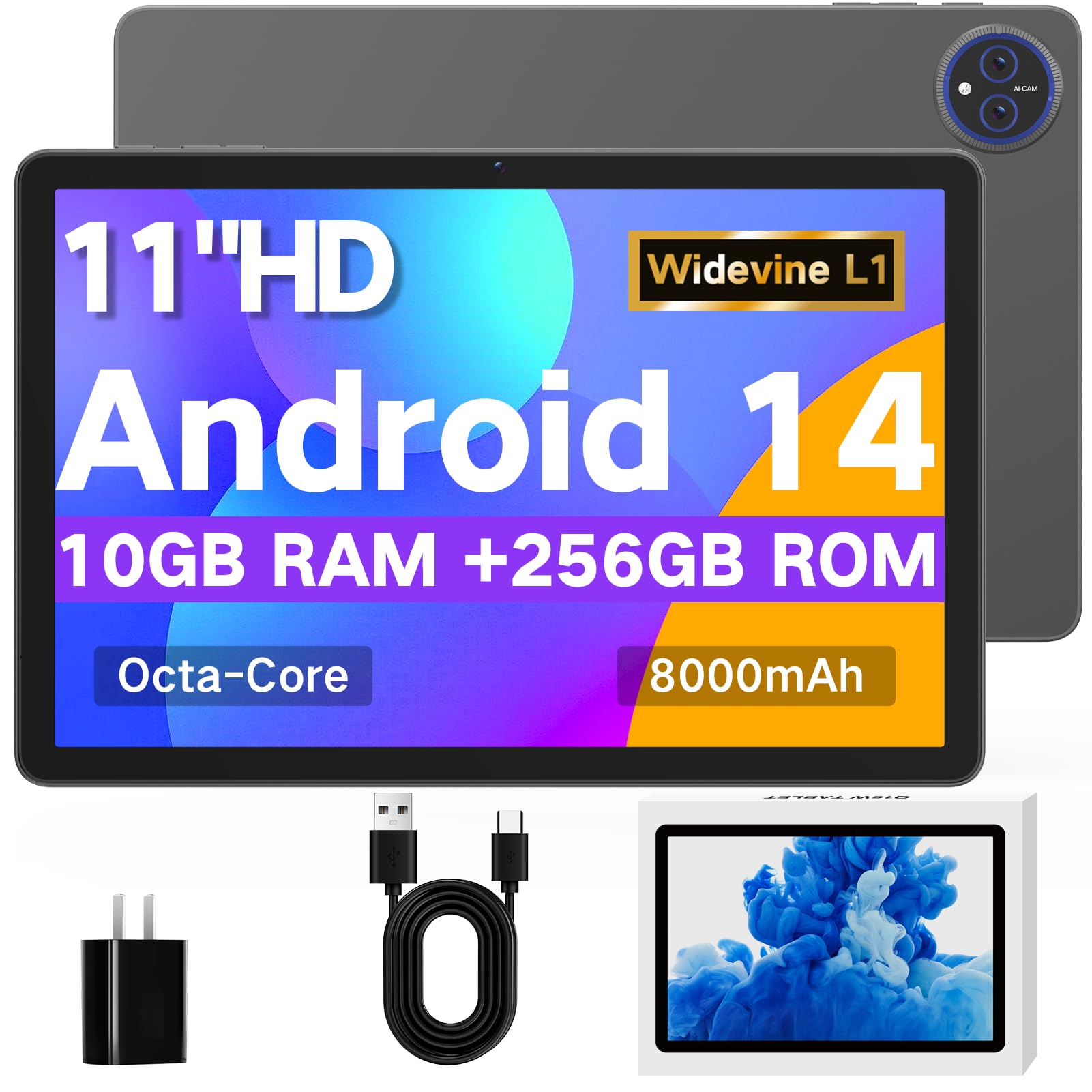 Amazon.com : JUNYANG Tablet 11 inch Android 14 Tablets with Octa